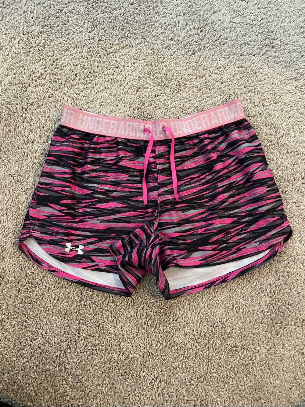 Under Armour Pink and Black Small Women's Shorts